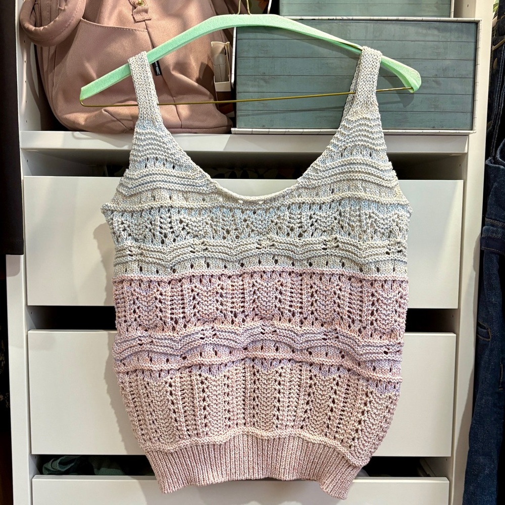 Pink and blue ombre Knit Tank